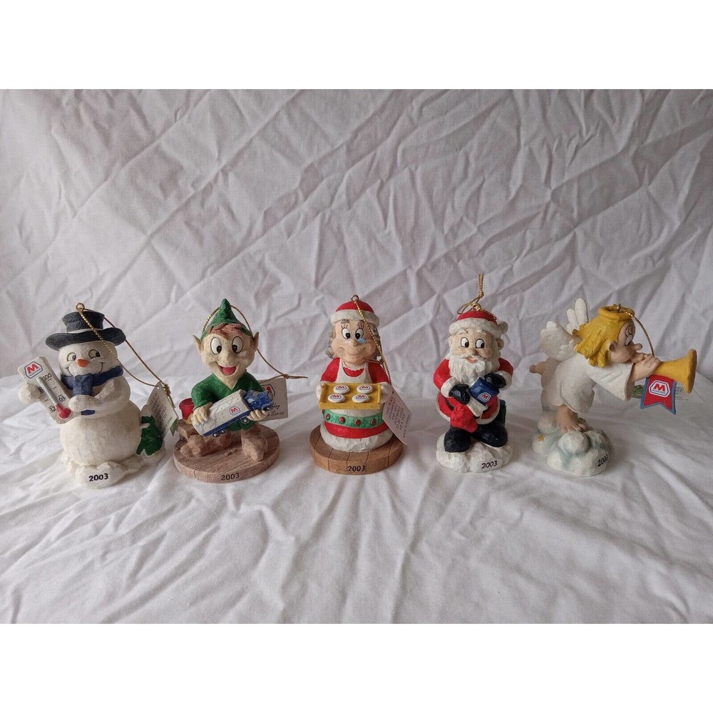 Marathon 2003 Holiday Collector Series Ornaments Lot Of 5